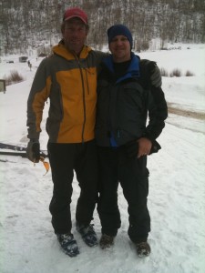 Dave and Michael at the bottom of NY Mountain